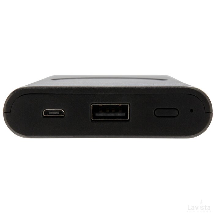Encore 8.000 mAh powerbank met draadloze oplader zwart