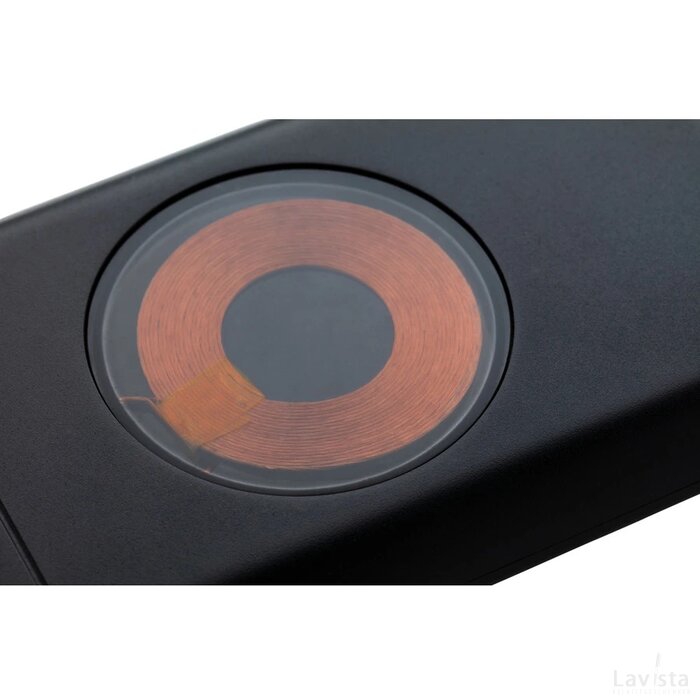 Encore 8.000 mAh powerbank met draadloze oplader zwart