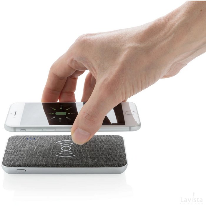 Vogue 5.000 mAh 5W draadloze powerbank zwart