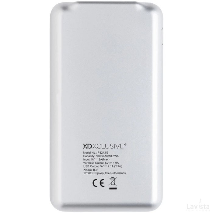 Vogue 5.000 mAh 5W draadloze powerbank zwart