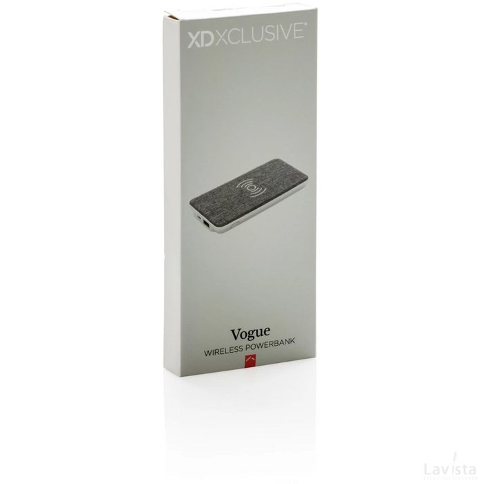 Vogue 5.000 mAh 5W draadloze powerbank zwart
