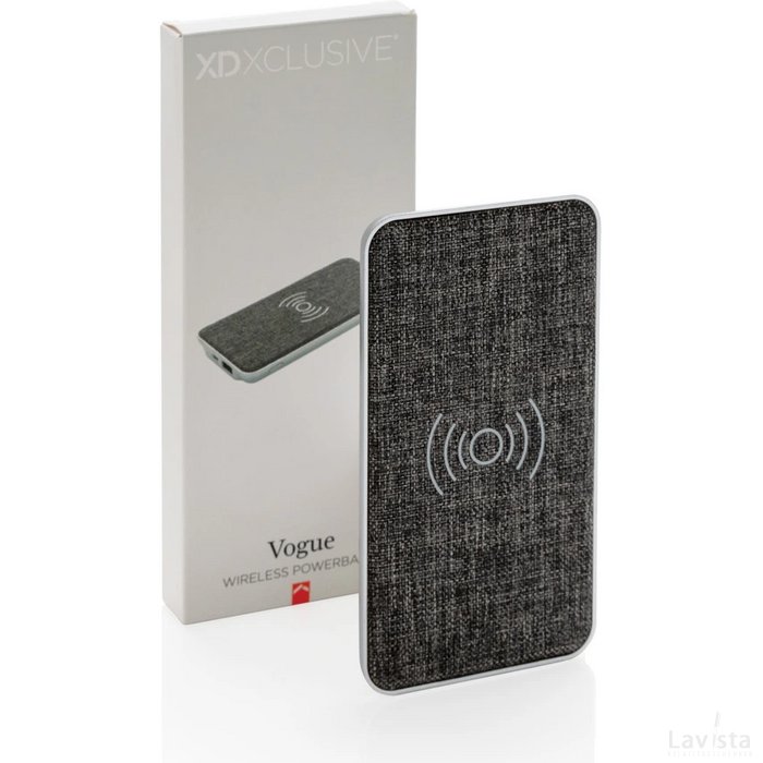 Vogue 5.000 mAh 5W draadloze powerbank zwart