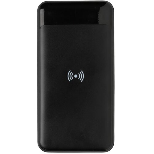 RCS standaard recycled plastic wireless powerbank zwart