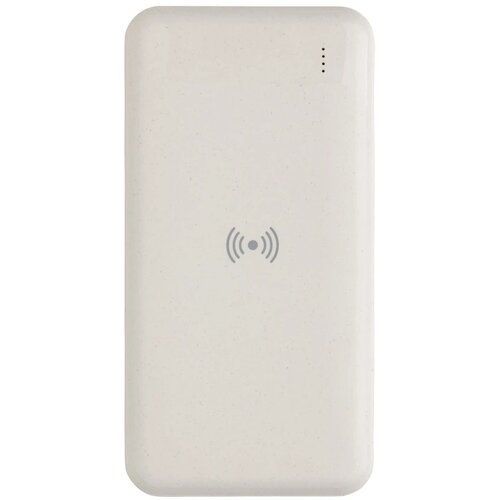 RCS standaard recycled plastic wireless powerbank wit