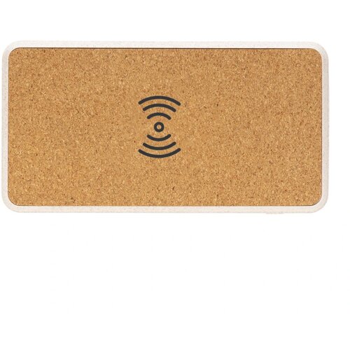 Kurk en tarwestro 8000 mAh 5W draadloze powerbank bruin