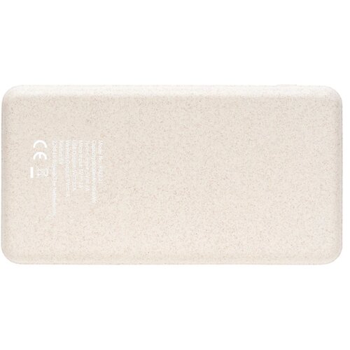 Kurk en tarwestro 8000 mAh 5W draadloze powerbank bruin