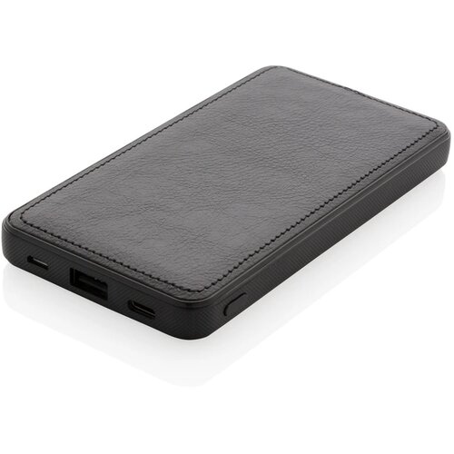 Tusca 10.000 mAh PU powerbank zwart