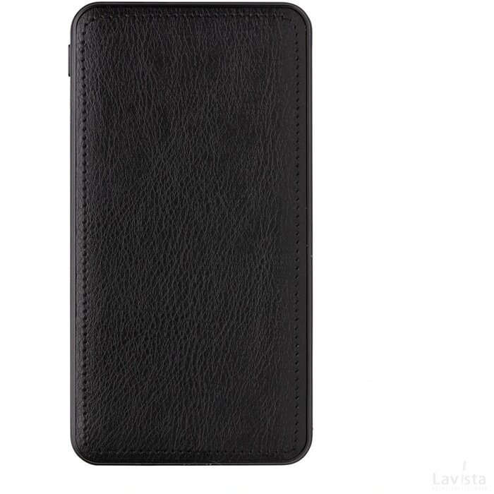 Tusca 10.000 mAh PU powerbank zwart