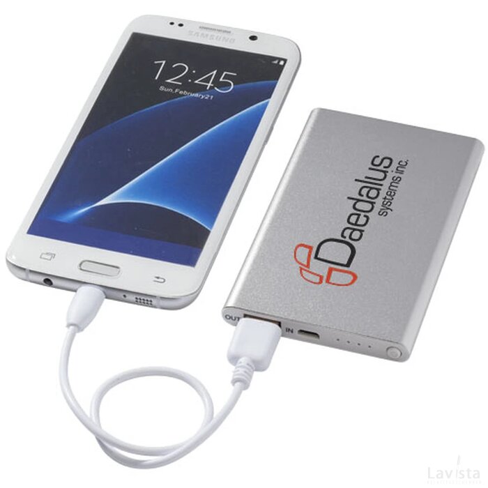 Pep aluminium powerbank 4000 mAh Zilver