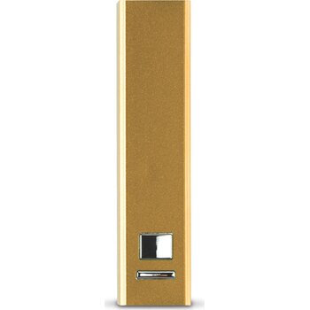 Powerbank aluminium 2200mAh goud Powerbank aluminium 2200mAh goud