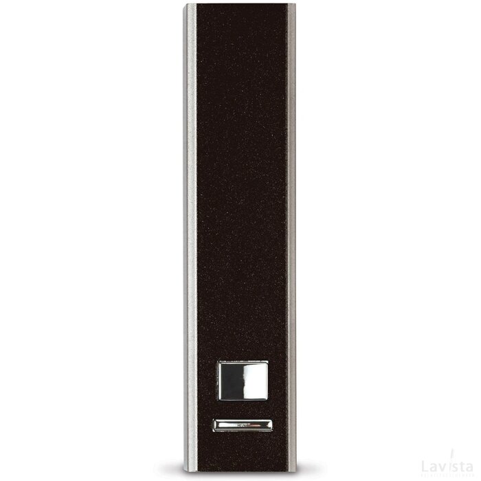 Powerbank aluminium 2200mAh zwart