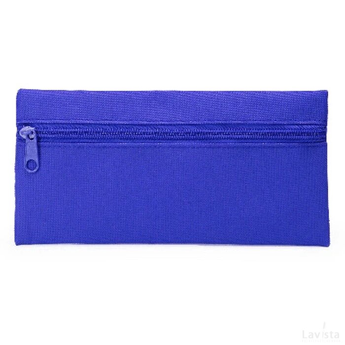 Groot etui polyester 600D middenblauw