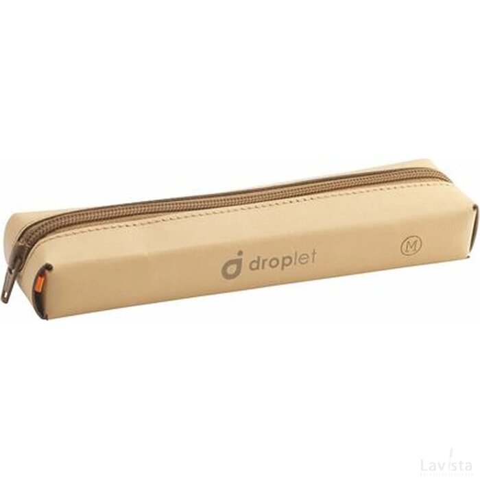 Recycled Leather Pencil Case Etui Beige