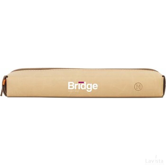 Recycled Leather Pencil Case Etui Beige