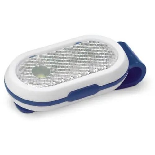 Fietslamp click-on blauw / wit