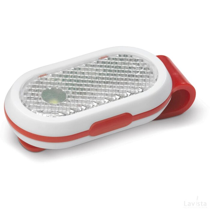 Fietslamp click-on rood / wit