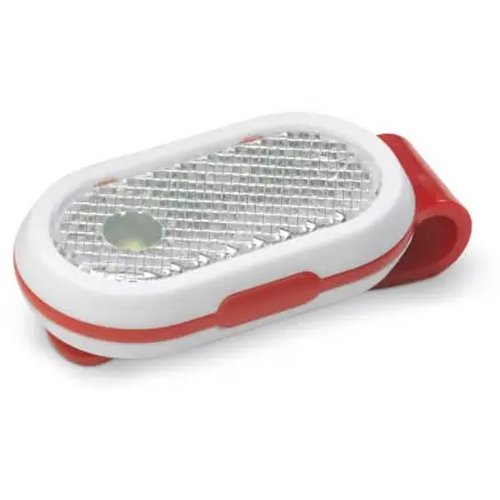 Fietslamp click-on rood / wit