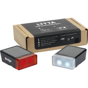 Solar Bikelight Fietslampjes Zwart Solar Bikelight Fietslampjes Zwart