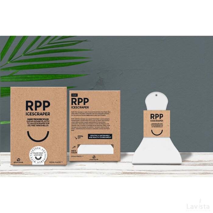 Recycled Social Plastic Ice Scraper Ijskrabber Wit