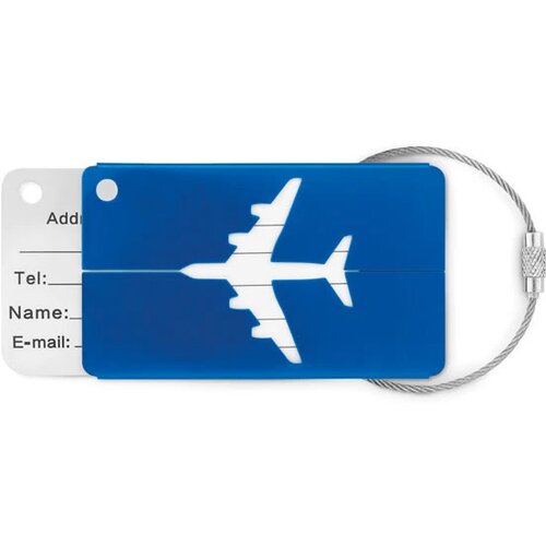 Kofferlabel Fly tag royal blauw