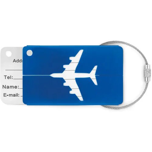 Kofferlabel Fly tag royal blauw