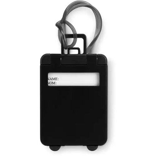 Kunststof bagagelabel Traveller zwart