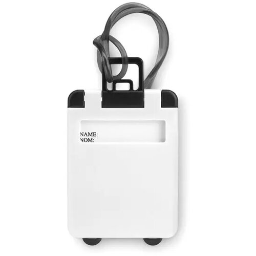 Kunststof bagagelabel Traveller wit