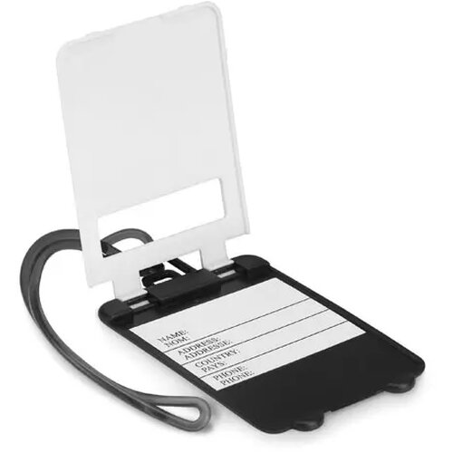 Kunststof bagagelabel Traveller wit