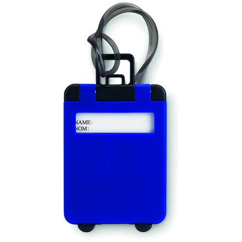 Kunststof bagagelabel Traveller royal blauw