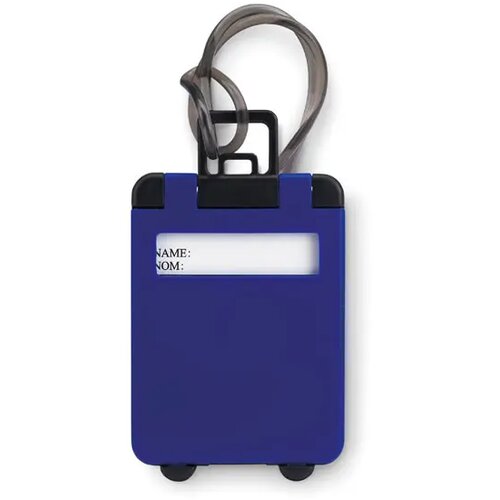 Kunststof bagagelabel Traveller royal blauw