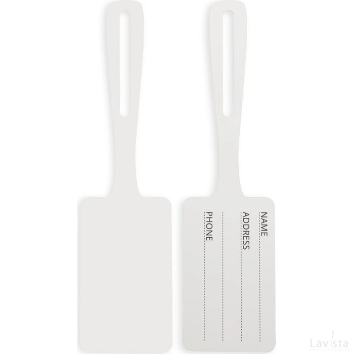 London Custom Made Kofferlabel Wit