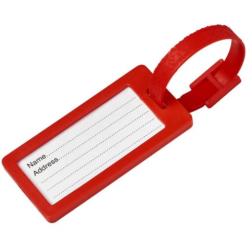 River window bagagelabel met venster Rood