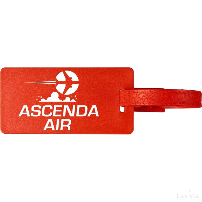 River window bagagelabel met venster Rood