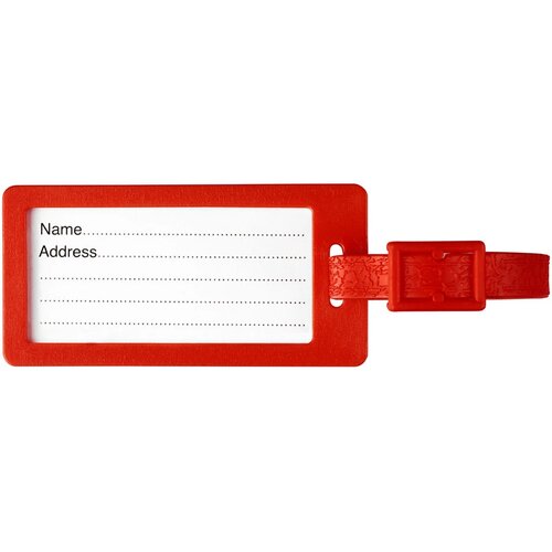 River window bagagelabel met venster Rood