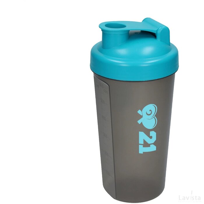 Shaker Proteïn Drinkbeker Turquoise/Grijs