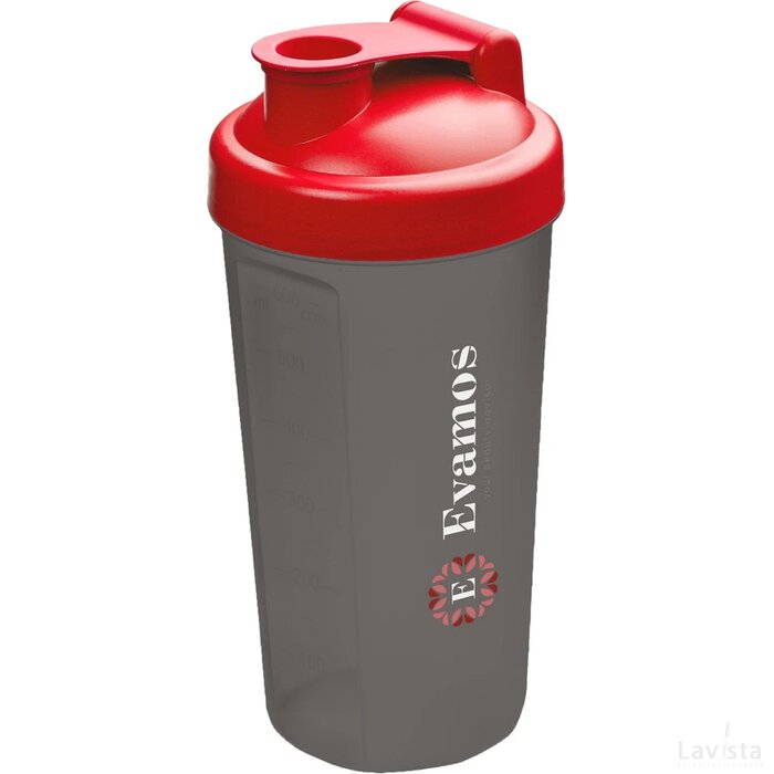 Shaker Proteïn Drinkbeker Rood/Grijs