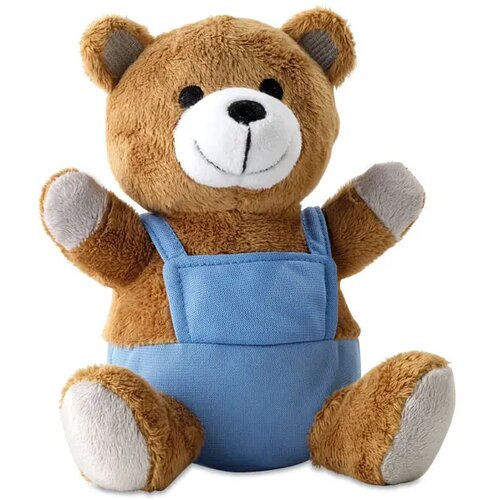 Pluchen teddybeer Nico blauw