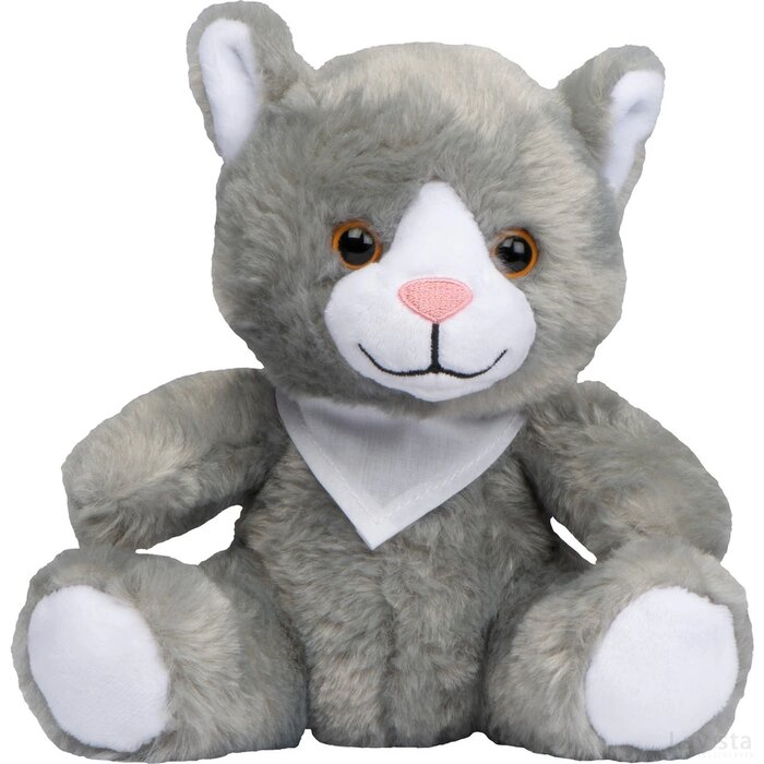 Pluche beestje Kat grijs silvergrey