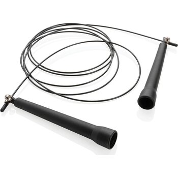 Verstelbaar springtouw in etui zwart