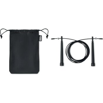 Sport springtouw in opbergzak Snel zwart