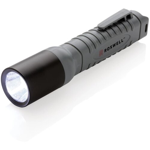 3W lichtgewicht zaklamp medium zwart, antraciet