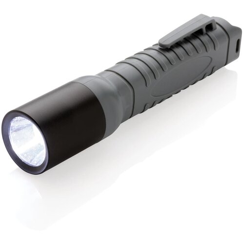 3W lichtgewicht zaklamp medium zwart, antraciet