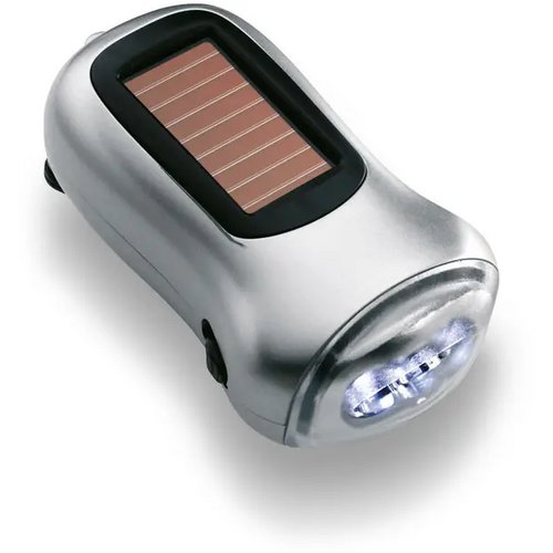 Led zaklamp groene energie Dynasol mat zilver
