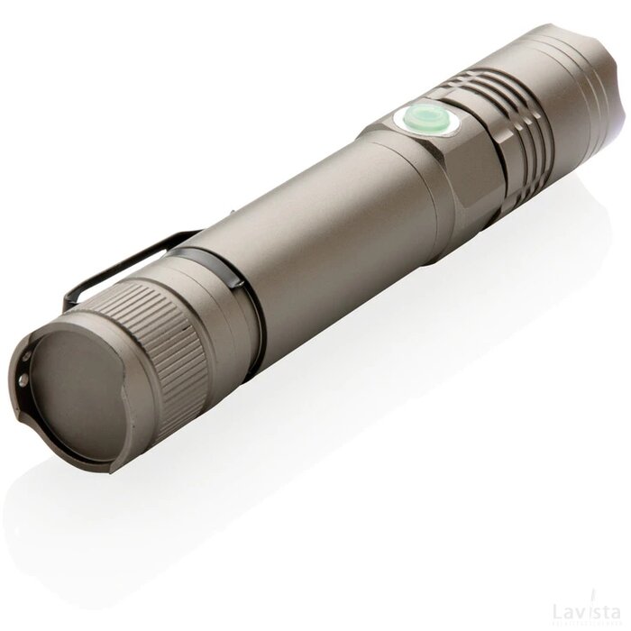 Herlaadbare 3W zaklamp grijs