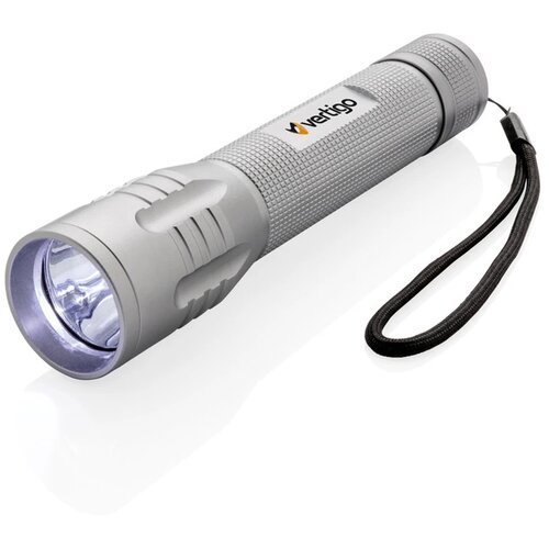 3W CREE zaklamp groot grijs, zwart