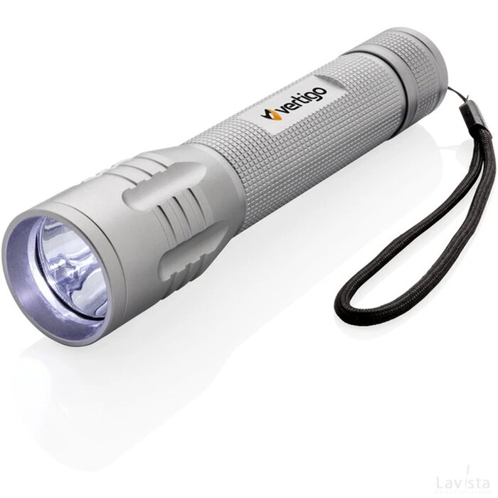 3W CREE zaklamp groot grijs, zwart