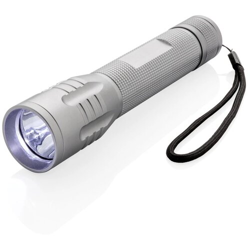 3W CREE zaklamp groot grijs, zwart