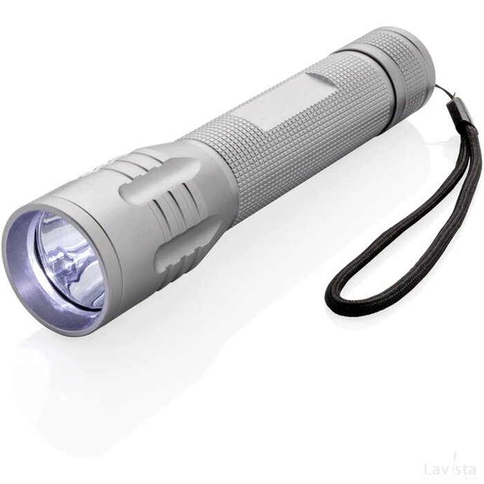 3W CREE zaklamp groot grijs, zwart
