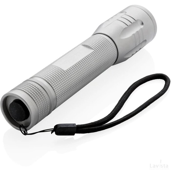 3W CREE zaklamp groot grijs, zwart