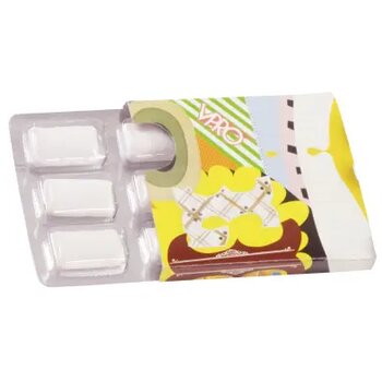 Kauwgum met Xylitol blister 6 stuks in kartonnen huls incl. full colour custom made
